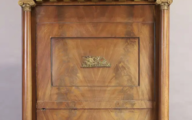 An Empire mahogany cabinet, first quarter 19th century, gilt metal mounted, the...