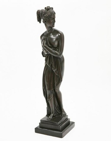 An Italian bronze Venus Italica, after Canova