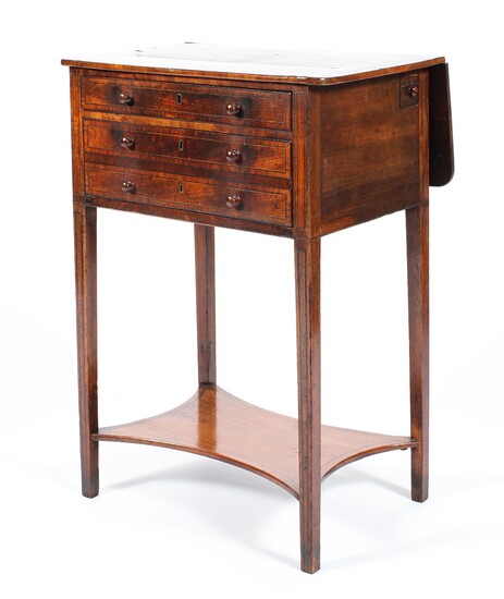 An early 19th century mahogany side table