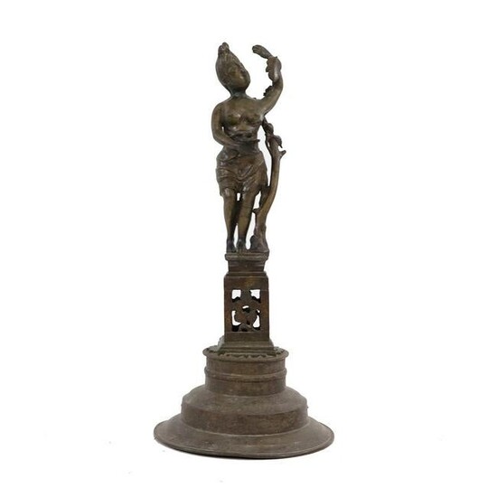 Antique Bronze Hindu Deity Worship Statue Sculpture