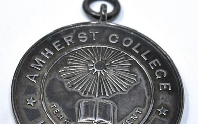 Antique C 1899 Amherst College Sterling Medal
