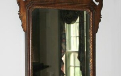 Antique Chippendale Style Mahogany Framed Mirror