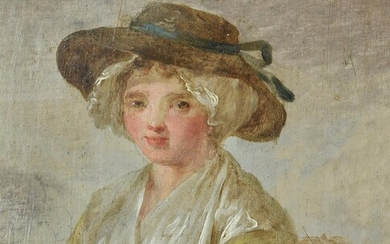 Attributed to George Morland (British 1763-1804), Study of a young lady