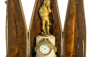 Auguste Moreau 19C French Dore Bronze Ormolu Clock