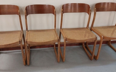 BAUMANN Quatre chaises traîneau vintage,... - Lot 38 - Osenat