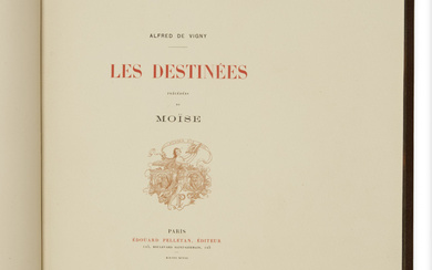 [BELLENGER].- VIGNY (Alfred de) Les Destinées, précédées de Moïse. Paris, Edouard Pelletan, 1898. In-4 (34 x 25,...