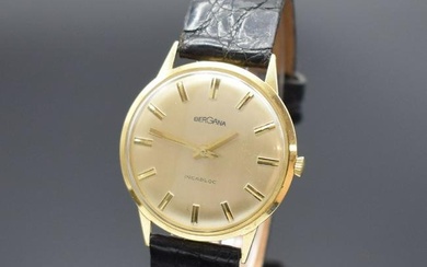 BERGANA 14k yellow gold gents wristwatch