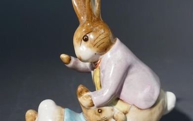 Beswick England Beatrix Potter's 'Mr. Benjamin Bunny' Ceramic Figurine, H: 4 inches