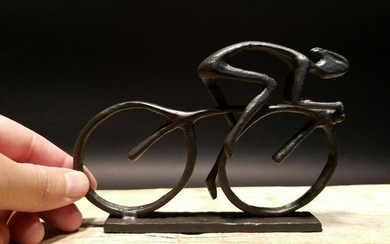 Bicycle Bike Rider Racer Figurine Statue Paperweight