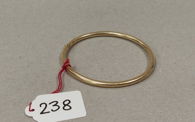 Bracelet jonc rigide ouvrant, en or jaune 750°/°°. poids:13.2gr
