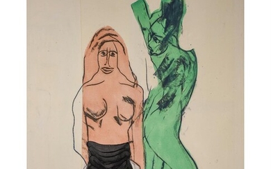 λ Bruce Tippett (British 1933-2017), Untitled (Nudes: Pink + Green)
