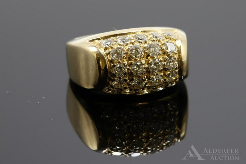 Bulgari 18KY Gold Diamond Ring