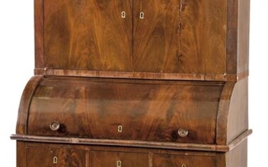 Bureau bookcase Empire in mahogany wood and mahogany