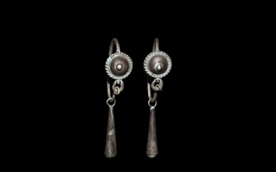 Byzantine Silver Earring Pair