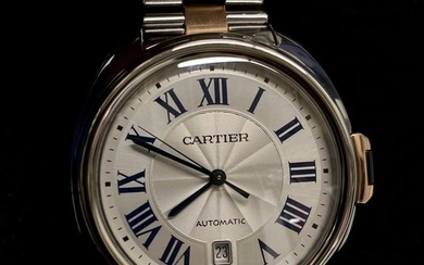 CARTIER Cle De Cartier Two-Tone Stainless Steel & 18K Rose Gold w/ Exhibition Back - $10K Appraisal
