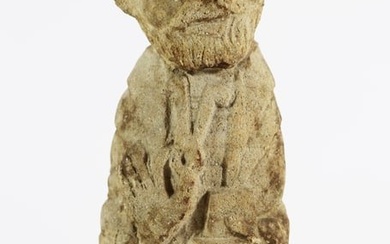 CARVED STONE FIGURE OF ST PETER