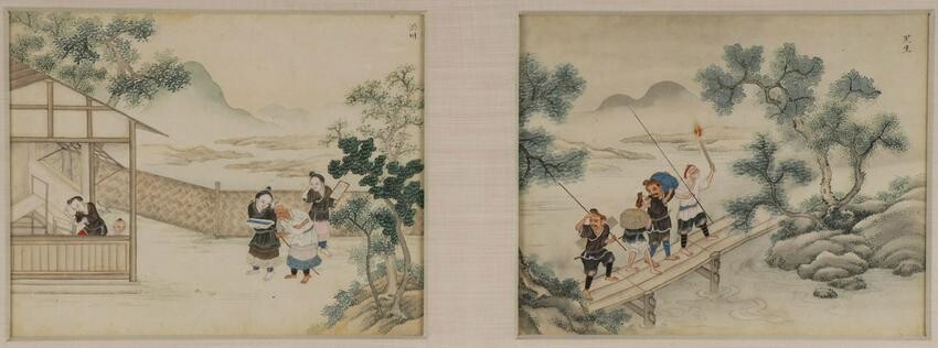 CHINESE EXPORT WATERCOLORS, 18TH C