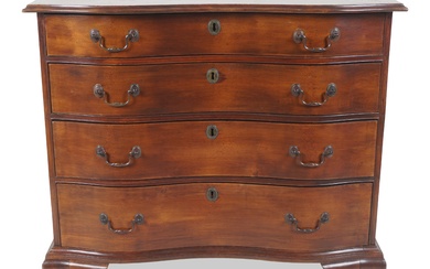 CHIPPENDALE STYLE MAHOGANY CHEST OF DRAWERS 34 1/2 x 37 x 20 1/2 in. (87.6 x 94 x 52.1 cm.)