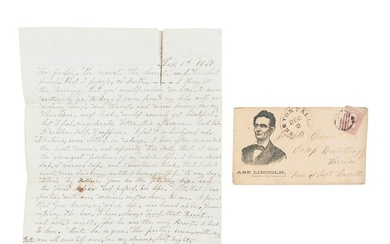 [CIVIL WAR] Beardless Lincoln Cover w/ 6th Ohio Cavalry Letter