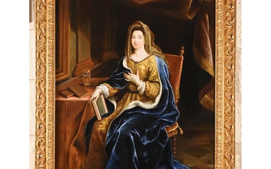 COPIE d’après Pierre MIGNARD. (1612-1695). «Portrait de Françoise d’Aubigné, Marquise de Maintenon». Huile sur toile....