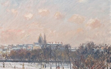 Camille Pissarro Le Jardin des Tuileries, effet de neige