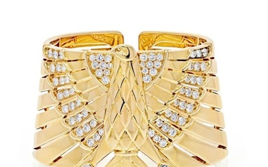 Cartier 18K Yellow Gold Egyptian Horus Falcon Bracelet