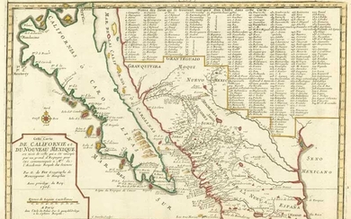Cette Carte de Californie et du Nouveau Mexique. 1705.