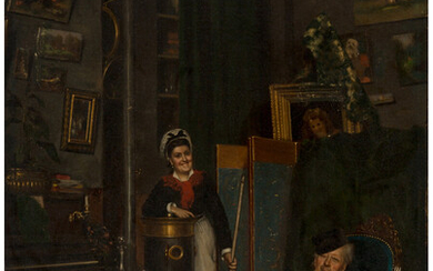 Charles Auguste Corbineau (1835-1901), The studio (1880)