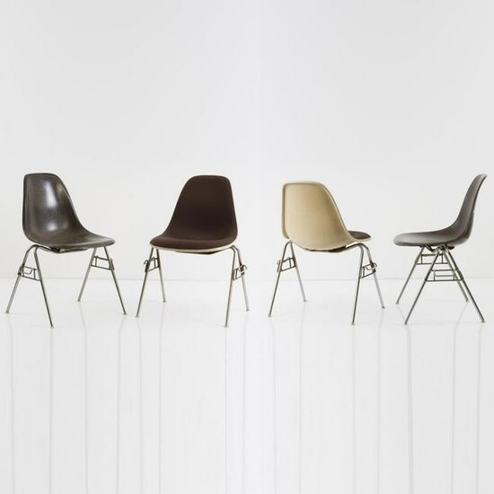 Charles Eames , Set of four chairs 'Plastic Side Chair