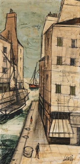 Charles Levier French, 1920-2003 Canal Scene