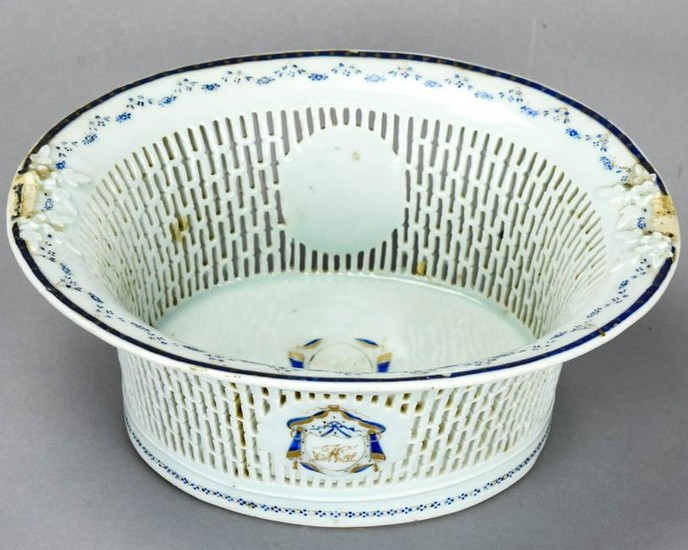 Chinese Export Reticulated Porcelain Bowl
