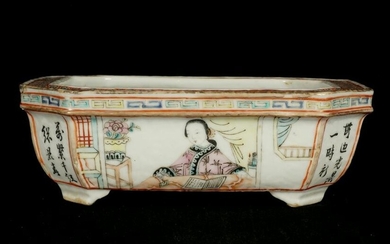 Antique Chinese Famille Rose Bonsai Basin Planter