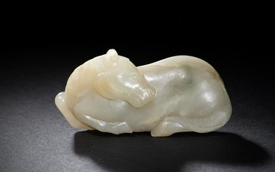 Chinese Jade Carved Horse, Ming