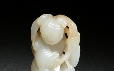 Chinese Jade Carving of Boy, 18-19th Century