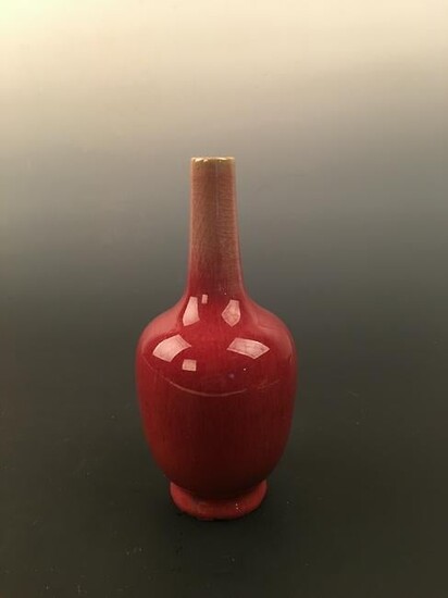 Chinese Oxblood Red Glazed Porcelain Vase