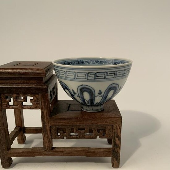 Chinese Ming Blue and White Lotus Bowl