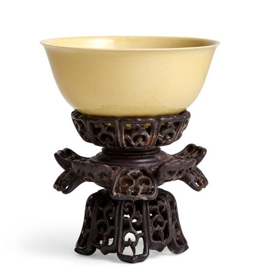 Chinese Yellow Glazed Porcelain Bowl