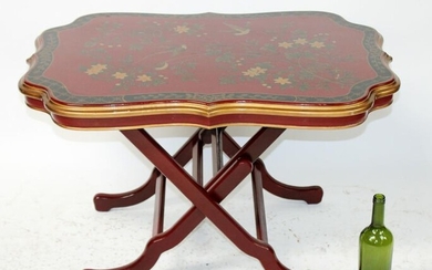 Chinoiserie style folding tray table