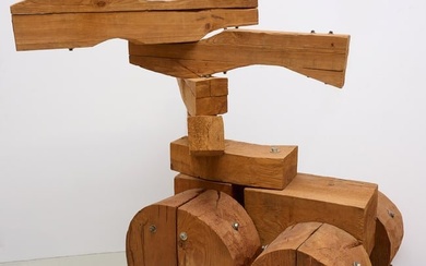 Chris MacDonald, oversized wood sculpture, 1989