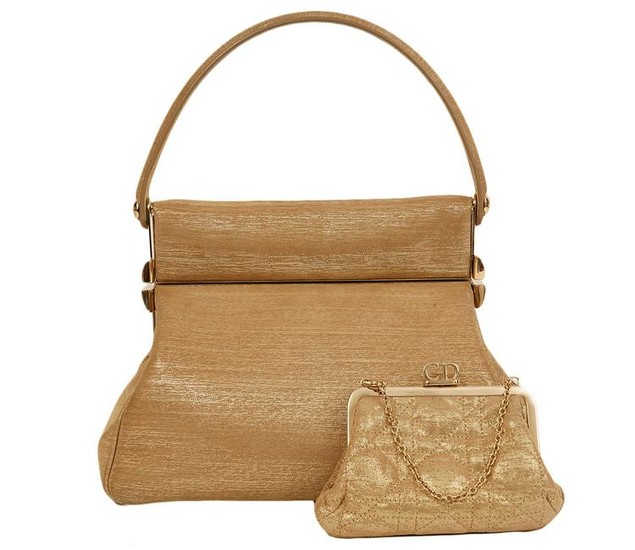 Christian Dior Vintage Gold Handbag