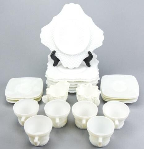 Collection Assorted Milk Glass