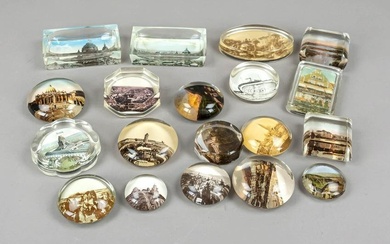Collection of 19 paperweights