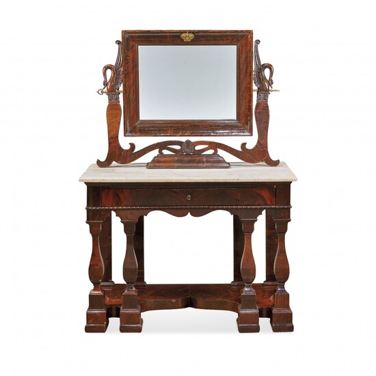Console with cheval mirror 19th Century