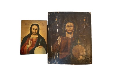 Coppia di icone ortodosse, Russia, XIX - XX secolo