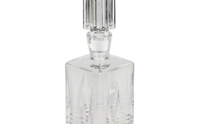 Crystal decanter in Art Deco style.