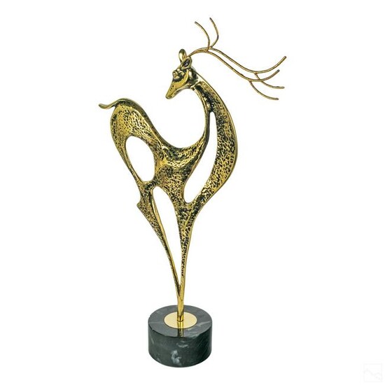 Curtis Jere 20C. Mid Century Modern Deer Sculpture