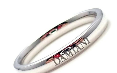 Damiani 18k White Gold Inside Diamond 2.5mm Band Ring