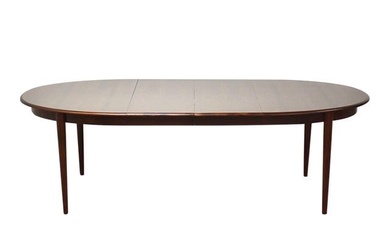 Danish Modern Rosewood Oval Dining Table
