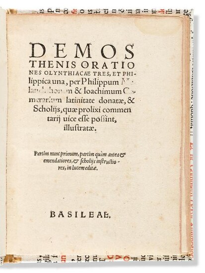 Demosthenes (384-322 BCE) ed. Melanchthon & Camerarius