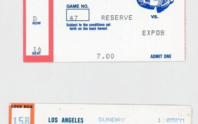 Dennis Martinez Perfect Game Tickets 6/28/91
